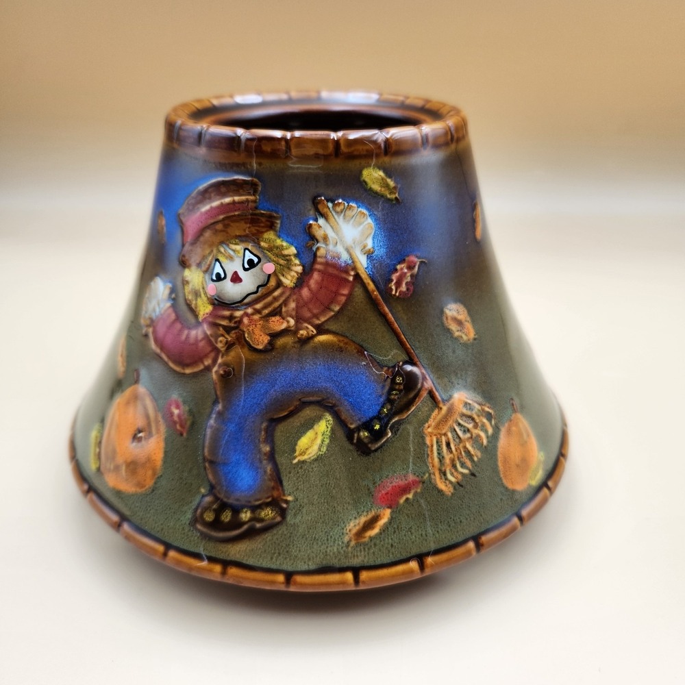 Yankee Candle Shade Topper Halloween Fall Scarecrow Pumpkin Country Harvest